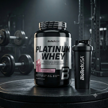 Протеїн BioTech Platinum Whey 1000г, White chocolate raspberry